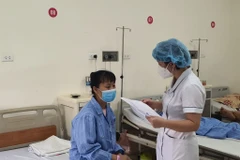 Bác sỹ thăm khám cho bệnh nhân sau phẫu thuật. (Ảnh: PV/Vietnam+)