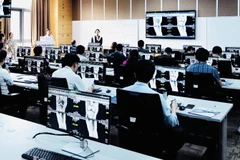 Lớp đào tạo chuyên ngành y khoa theo mô hình hiện đại trên thế giới tại Trường Đại học Vinuni. (Ảnh: PV/vietnam+)