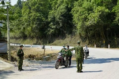 Bộ đội Biên phòng tăng cường kiểm soát khu vực biên giới, cửa khẩu. (Ảnh: Xuân Tư/TTXVN)