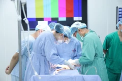 Các bác sĩ phẫu thuật cho một trường hợp mắc bệnh ung thư. (Ảnh: PV/Vietnam+)