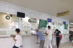 Khu vực người bệnh thanh toán viện phí. (Ảnh: T.G/Vietnam+)