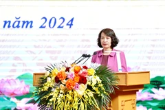 Thứ trưởng Bộ Y tế Nguyễn Thị Liên Hương phát biểu tại hội thảo. (Ảnh: PV/Vietnam+)