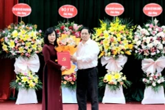 Thủ tướng Chính phủ trao Quyết định giao Quyền Bộ trưởng Bộ Y tế cho bà Đào Hồng Lan. (Ảnh: PV/Vietnam+)