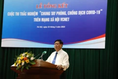 Thứ trưởng Đỗ Xuân Tuyên phát biểu tại buổi tổng kết Cuộc thi. (Ảnh: PV/Vietnam+)