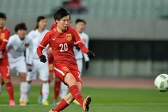 Tuyển nữ Trung Quốc được hưởng tới hai quả phạt đền trong thắng lợi trước Việt Nam. (Ảnh: AFC)