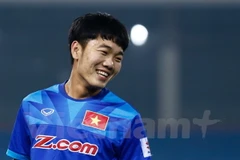 Xuân Trường sẽ thay Công Phượng giữ băng đội trưởng của U21 Hoàng Anh Gia Lai. (Ảnh: Minh Chiến/Vietnam+)