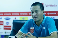 Long An của ông Quang Sang chỉ còn cách vị trí an toàn của Hoàng Anh Gia Lai đúng 2 điểm. (Ảnh: Minh Chiến/Vietnam+)