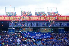 Sân Cẩm Phả vẫn là sân bóng cuồng nhiệt bậc nhất V-League. (Ảnh: Minh Chiến/Vietnam+)