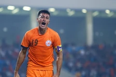 Merlo ghi bàn nhưng SHB Đà Nẵng vẫn không thể đi tiếp. (Ảnh: Minh Chiến/Vietnam+)