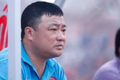 Hải Phòng của Trương Việt Hoàng đánh mất ngôi đầu sau khi đã chiếm lĩnh nó trong phần lớn mùa giải. (Ảnh: Minh Chiến/Vietnam+)