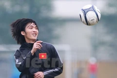 Tuấn Anh chỉ có 60 % cơ hội hồi phục trước trận gặp Myanmar. (Ảnh: Minh Chiến/Vietnam+)