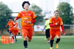 Tuyển nữ Việt Nam đã thu được những kết quả khả quan sau chuyến tập huấn Cộng hòa Séc. (Ảnh: Minh Chiến/Vietnam+)