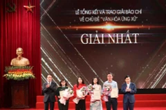 Lầu đầu tiên Giải báo chí về Văn hóa ứng xử được tổ chức. (Ảnh: Thanh Tùng/Vietnam+)