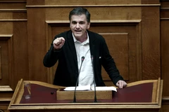 Bộ trưởng Tài chính Hy Lạp Euclid Tsakalotos. (Nguồn: AFP/TTXVN)