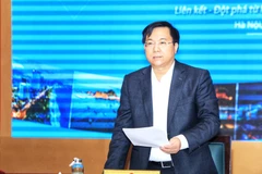 Thứ trưởng Bộ Kế hoạch và Đầu tư Trần Duy Đông phát biểu tại họp báo thông tin về Hội nghị triển khai Chương trình hành động của Chính phủ thực hiện Nghị quyết số 26-NQ/TW, ngày 1/2. (Ảnh: Tuấn Anh/TTXVN)