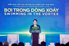 Thứ trưởng Bộ Kế hoạch Đầu tư Trần Quốc Phương nhấn mạnh tại Diễn đàn Cấp cao Cố vấn tài chính Việt Nam 2023. (Ảnh: PV/Vietnam+)