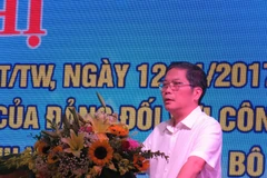 Ủy viên Bộ Chính trị, Trưởng Ban Kinh tế Trung ương, Trưởng Ban Chỉ đạo sơ kết Chỉ thị 13-CT/TW Trần Tuấn Anh. (Ảnh: PV/Vietnam+)