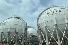 Nhà máy sản xuất PP và Kho ngầm chứa khí hóa lỏng LPG (doanh nghiệp có vốn đầu tư của Hàn Quốc), thị xã Phú Mỹ, tỉnh Bà Rịa-Vũng Tàu. (Ảnh: Hoàng Nhị/TTXVN)
