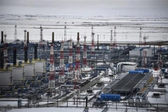 Toàn cảnh giếng khí đốt Bovanenkovo ở bán đảo Yamal, vùng Tây Bắc Siberia thuộc Nga. (Ảnh: AFP/TTXVN)