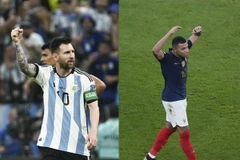 Lionel Messi và Kylian Mbappe. (Nguồn: TTXVN)