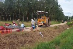 Hiện trường vụ tai nạn. (Ảnh: Đậu Tất Thành/TTXVN)