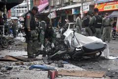 Cảnh sát điều tra tại hiện trường một vụ đánh bom ở tỉnh Yala, Thái Lan. (Ảnh minh họa: AFP/TTXVN)