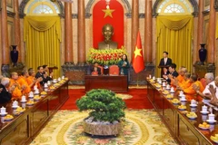 Quang cảnh buổi gặp mặt. (Ảnh: Văn Điệp/TTXVN)