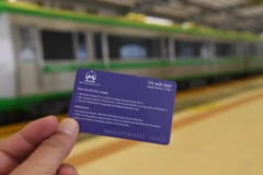 Vé tàu đường sắt đô thị Cát Linh-Hà Đông. (Ảnh: CTV/Vietnam+)