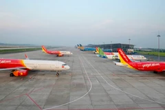 Máy bay của các hãng hàng không tại sân bay Nội Bài. (Ảnh: CTV/Vietnam+)