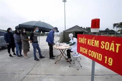 Một chốt kiểm soát phòng, chống dịch COVID-19. (Nguồn: TTXVN)