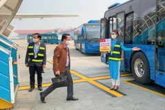 Vietnam Airlines đã tập trung nguồn lực cao nhất để đảm bảo phục vụ an toàn, chu đáo cho các đoàn đại biểu tham dự Đại hội Đảng toàn quốc lần thứ XIII. (Ảnh: CTV/Vietnam+)