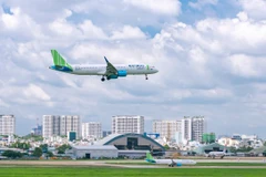 Bamboo Airways vẫn duy trì tỷ lệ chuyến bay đúng giờ dẫn đầu ngành hàng không 2 năm liên tiếp. (Ảnh: CTV/Vietnam+)