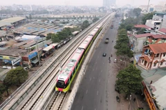 Vận hành chạy thử đường sắt đô thị Nhổn-ga Hà Nội. (Ảnh: MRB cung cấp)