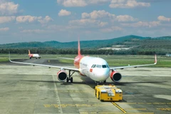 Hãng hàng không Vietjet sẽ thí điểm đón đoàn khách ‘hộ chiếu vaccine’ đầu tiên đến Phú Quốc. (Ảnh: CTV/Vietnam+)