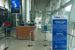 Sân bay Phú Quốc đã ngừng phát thanh thông tin chuyến bay. (Ảnh: CTV/Vietnam+)