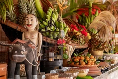 Decor không gian quầy đồ ăn tráng miệng. (Ảnh: CTV/Vietnam+)