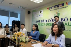 Đại diện ban tổ chức cuộc thi trong cuộc gặp gỡ với báo giới chiều nay, ngày 16/10, tại Hà Nội. (Ảnh: M.Mai/Vietnam+)