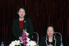 Phó Chủ tịch nước Đặng Thị Ngọc Thịnh phát biểu chúc mừng những thành tựu của Hội trong những năm qua. (Ảnh: Quý Trung/TTXVN)