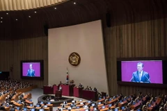 Toàn cảnh phiên họp Quốc hội Hàn Quốc tại Seoul ngày 1/11/2017. Ảnh minh họa. (Nguồn: AFP/TTXVN)