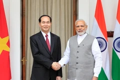 Chủ tịch nước Trần Đại Quang hội đàm với Thủ tướng Cộng hoà Ấn Độ Narendra Modi. (Ảnh: Nhan Sáng/TTXVN)