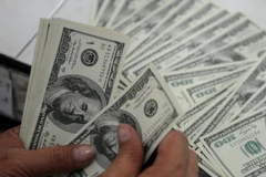Kiểm tiền USD. (Nguồn: AFP/TTXVN)