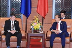 Thủ tướng Nguyễn Xuân Phúc tiếp Tổng Thư ký Hiệp hội các Quốc gia Đông Nam Á (ASEAN) Lim Jock Hoi. (Ảnh: TTXVN)