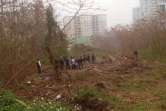 Địa điểm phát hiện thi thể nạn nhân (Ảnh: PV/Vietnam+)