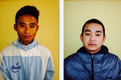 Hai đối tượng tại cơ quan công an (Ảnh: CQĐT cung cấp)