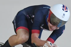 Vận động viên người Anh Laura Kenny thi đấu tại Olympic Rio de Janeiro (Brazil), tháng 8/2016. (Ảnh: AFP/TTXVN)