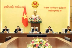 Chủ tịch Quốc hội Vương Đình Huệ phát biểu. (Ảnh: An Đăng/TTXVN)