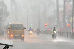 Khu vực các tỉnh Thanh Hóa, Kon Tum và Ninh Thuận đã có mưa vừa, mưa to từ 15h ngày 7/6. (Ảnh: Hồng Giang/TTXVN)
