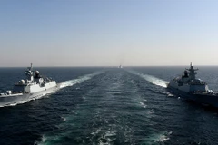 Các tàu chiến của Hải quân Pakistan trong một cuộc tập trận đa quốc gia tại Biển Arab năm 2023. (Nguồn: Arab News)