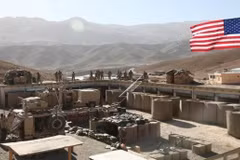 Một cơ sở quân sự của Mỹ tại Syria. (Ảnh: Syriahr.com/TTXVN)