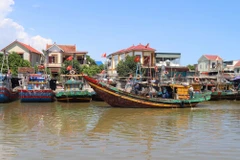 Tàu, thuyền của ngư dân Diễn Ngọc (huyện Diễn Châu, tỉnh Nghệ An) vừa cập bến. (Ảnh minh họa: Xuân Tiến/TTXVN)